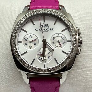 Rare Coach Boyfriend Women's Chronograph Watch, Stainless Steel Crystals, NIB